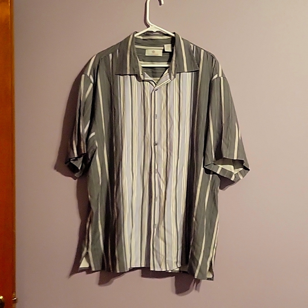 XL Bobby Chan striped dress shirt